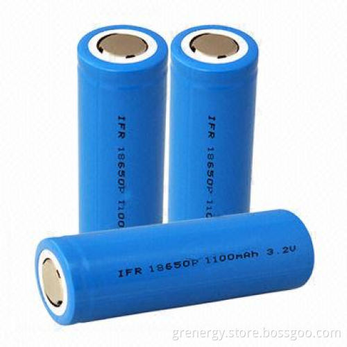 3.2V 1,100mAh IFR 18650, LiFePO4 Cylindrical Cell, High Discharge Rate, UL, CE, RoHS Approved